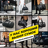 Чоловіча сумка чорна BIG з тканини нейлонова стильна міська, фото 5