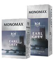 Чай черный байховый с бергамотом Earl Grey пакетированный Monomax (25 пакетиков х 2г) 50г