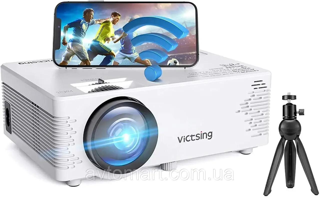 Міні-проектор VicTsing BH400B 1080P, 170 дюйми, Bluetooth Wi-Fi, фото 1