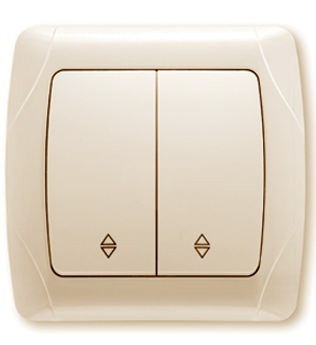 Вимикач 2кл. коридор CARMEN (крем) (арт. 90562017), фото 1