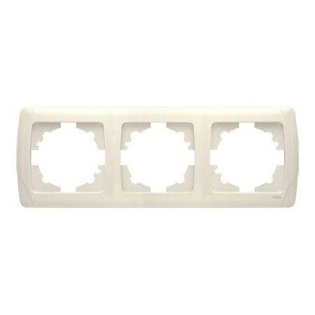 Рамка 3-місна горизонтальна CARMEN (крем) (арт. 90572103), фото 1