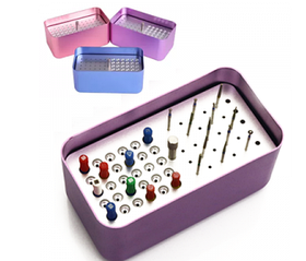 Ендобокс алюмінієвий на 60 інструментів (30ендо+30 бори)