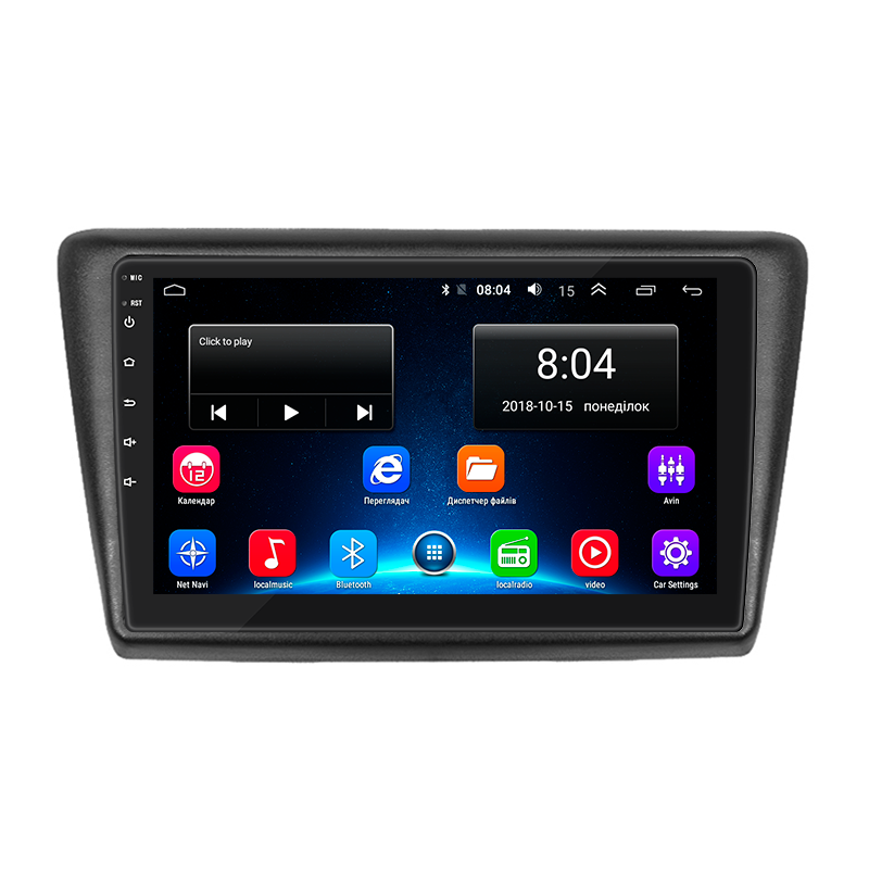 Штатна магнітола екран 9" Lesko для Skoda Rapid I Рестайлінг 2017-2020 2/32Gb/ Wi-Fi Optima Шкода