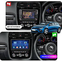 Магнітола 10" Lesko Volkswagen Scirocco R I Рестайлінг 2014-2017г 4/64Gb/ 4G/ WiFi CarPlay Фольксваген сирокко, фото 3