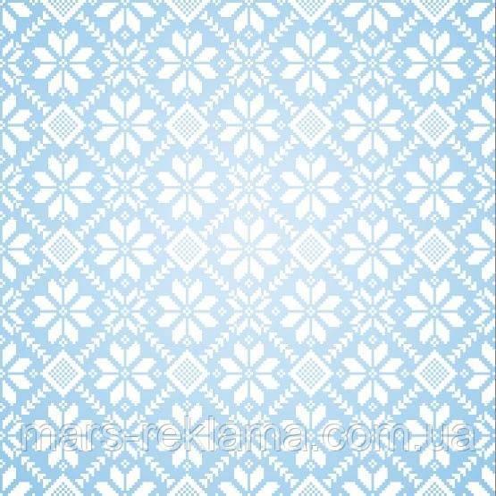 Вініловий фон (фотофон) студійний  блакитний орнамент для предметної зйомки