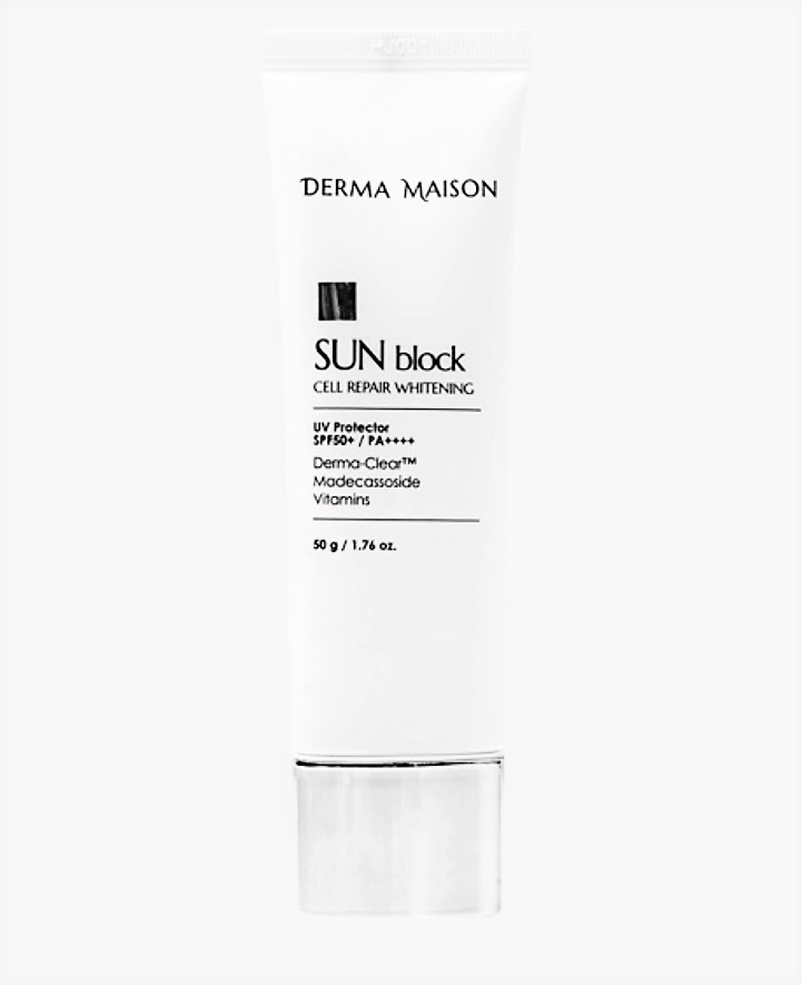 Освітлюючий сонцезахисний крем Medi-Peel Derma Maison Block Cell Repair Whitening SPF50+ PA++++ 50 мл.