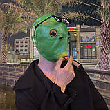 Маска риби RESTEQ. Маска Людина риба. Гумова маска Риба. Зелена маска Людини риби, фото 3