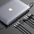 USB-Хаб Baseus Type-C - PD + 2 х HD4K + VGA +RJ45 +SD + TF + 3 х USB Сірий (CATSX-G0G), фото 7