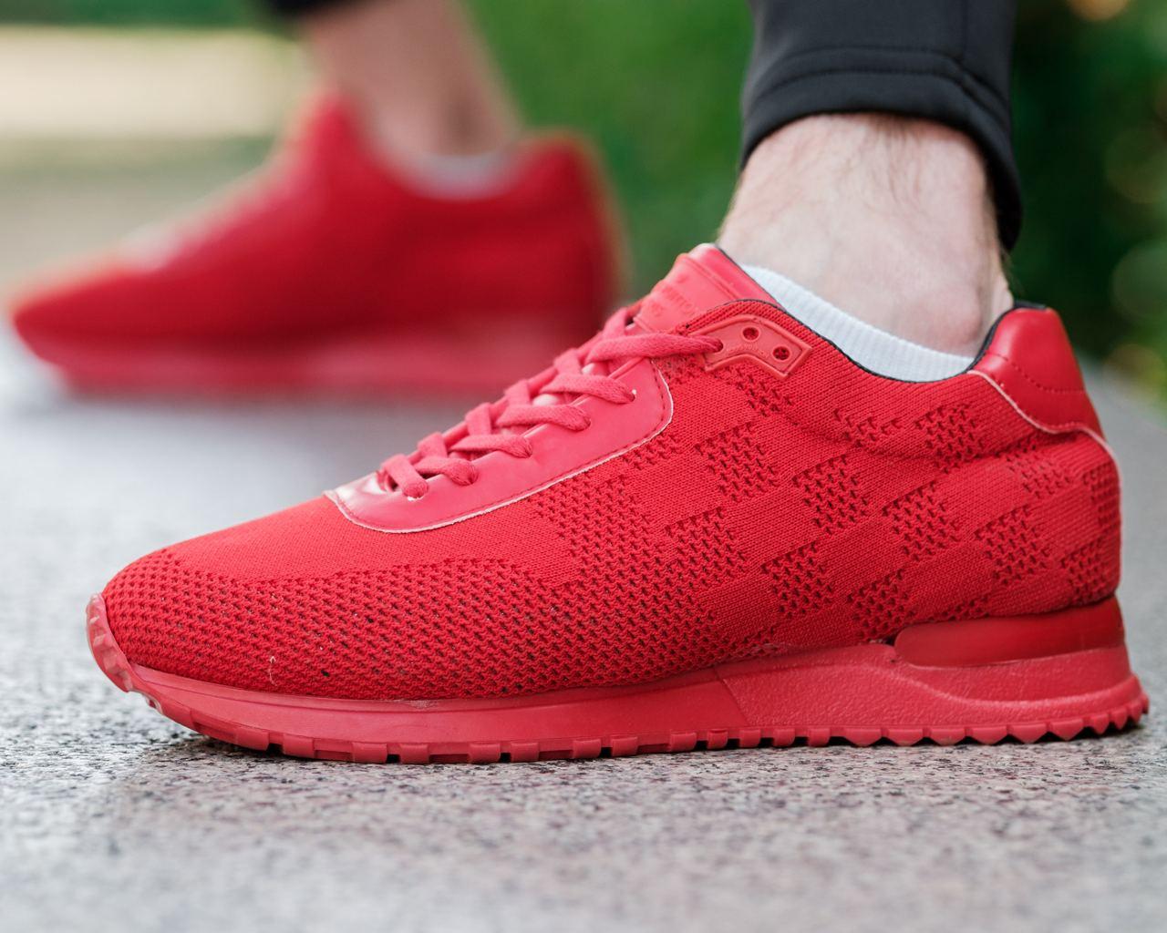 Чоловічі кросівки Louis Vuitton, червоні кросівки луї віттон луі вітон, фото 1