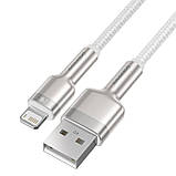 Кабель Baseus Cafule Metal Series USB-A to Lightning 2.4A 1m White (CALJK-A02), фото 7