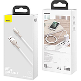 Кабель Baseus Cafule Metal Series USB-A to Lightning 2.4A 1m White (CALJK-A02), фото 10