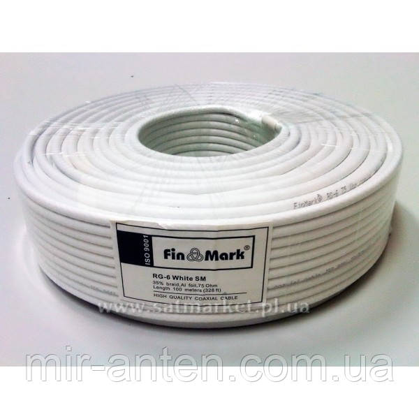 Коаксіальний кабель FinMark RG-6 SM (100 м) 75 Ом