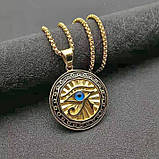 Кулон Око Гора золотистого кольору, фото 2