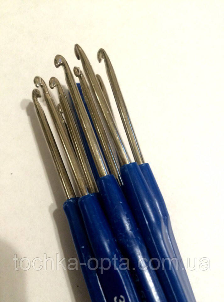 Крючки вязальные с синей ручкой 3.5 мм - фото 2 - id-p269135945