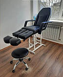 Педикюрне крісло-кушетка для нарощування вій для косметолога Кушетка косметологічна для педикюру BS-007, фото 9