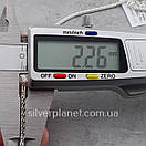 Срібний ланцюжок жіночий круглий "Колосок" 925 проби, вироби зі срібла для дівчат 50 см, фото 10