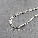 Срібний ланцюжок жіночий круглий "Колосок" 925 проби, вироби зі срібла для дівчат 50 см, фото 6