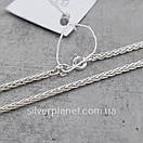 Срібний ланцюжок жіночий круглий "Колосок" 925 проби, вироби зі срібла для дівчат 50 см, фото 9