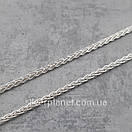 Срібний ланцюжок жіночий круглий "Колосок" 925 проби, вироби зі срібла для дівчат, фото 10