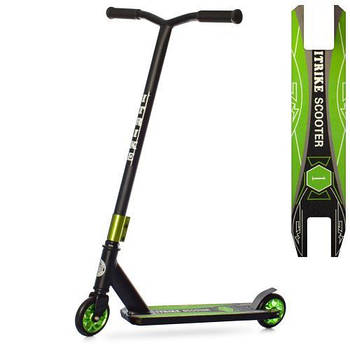 Дитячий двоколісний самокат SR 2-067-2-BGR, чорно-зеленого кольору