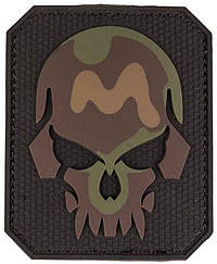 Патч, нашивка 3D "Чареп "камуфльована велика PATCH 3D SKULL PVC M.KLET LG