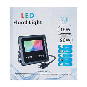 Прожектор світлодіодний LED 15W 90-120LM/GBW (11 см*9.5см) / 7980