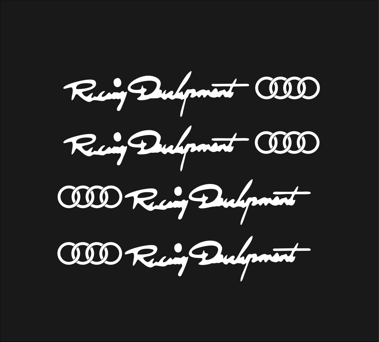 Комплект наклейок Racing Development AUDI - Білі (4 штуки)