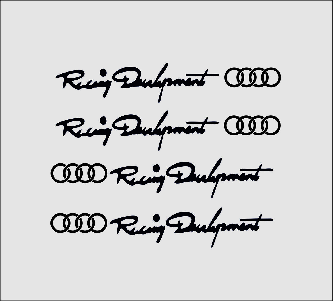 Комплект наклейок Racing Development AUDI - чорні (4 штуки)