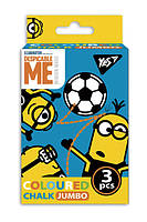 Мел цветной YES Minions JUMBO 3 шт (400384)