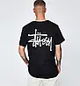 Літня чорна футболка Stussy logo хлопцеві хлопчику Модна чоловіча футболка з принтом Стусі Стасі бавовна 100%, фото 7
