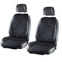 Накидки сидіння алькантара Чорний - сіра нитка- центр повний к-т DEKOR