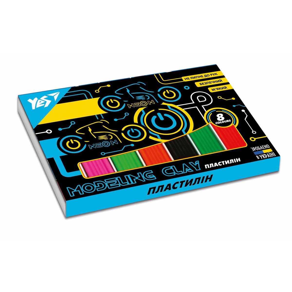 Пластилін YES 8 кол 160г Ultrex (540615), фото 1
