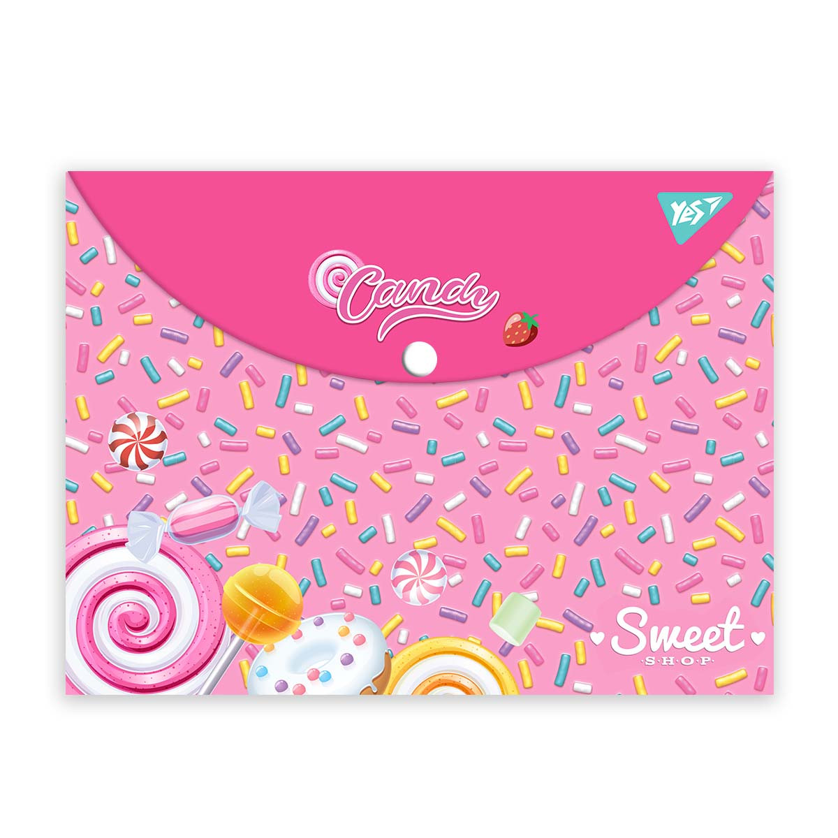 Папка-конверт на кнопці YES А4 Sweet Cream (492015)