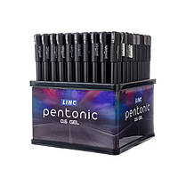 Ручка гелевая LINC Pentonic дисплей 100 шт 0 6 мм черная (411987)