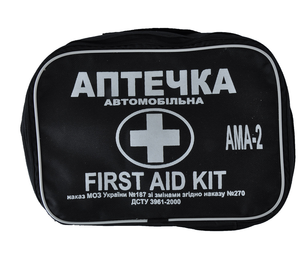Аптечка автомобільна АМА-2 (до 18 людей) bus Сумка Чорна, фото 1