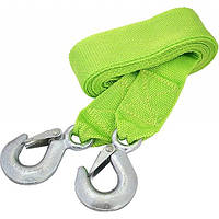 Трос буксирувальний  3 т 4,0м гаки/зелений./блистер ELEGANT 101 815