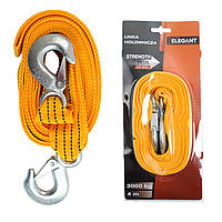 Трос буксирувальний  3 т 4,0м гаки/онж./блистер ELEGANT 101 810