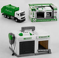 Іграшковий гараж парковка з машинкою "Спецтехніка" рація, світло, звук CLM-552
