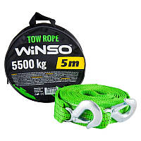 Трос буксирувальний  5,5т 5,0м гаки/зелений/сумка Winso 135550