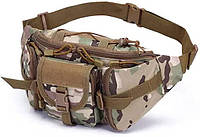 Тактична водонепроникна поясна сумка з регульованим ременем, колір - койот