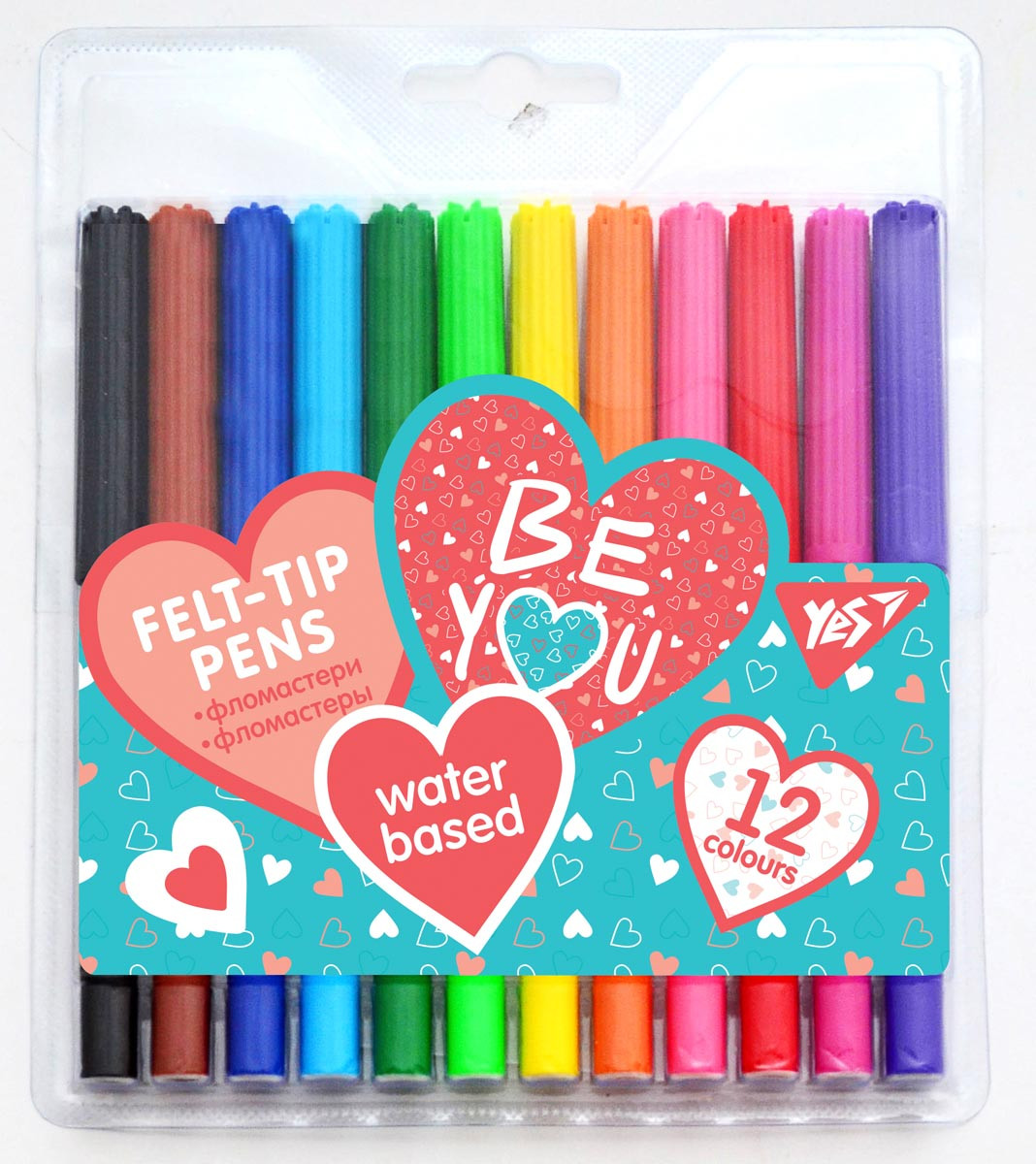 Фломастери YES 12 кольорів Be YOU (650433), фото 1