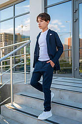 Лляний легкий стильний костюм для хлопчиків, розміри на зріст 128, 134