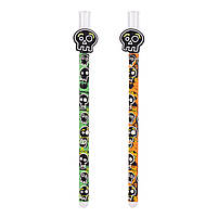 Ручка гелева YES пиши-стирай Electro Skull 0 5 мм синя (412087), фото 2