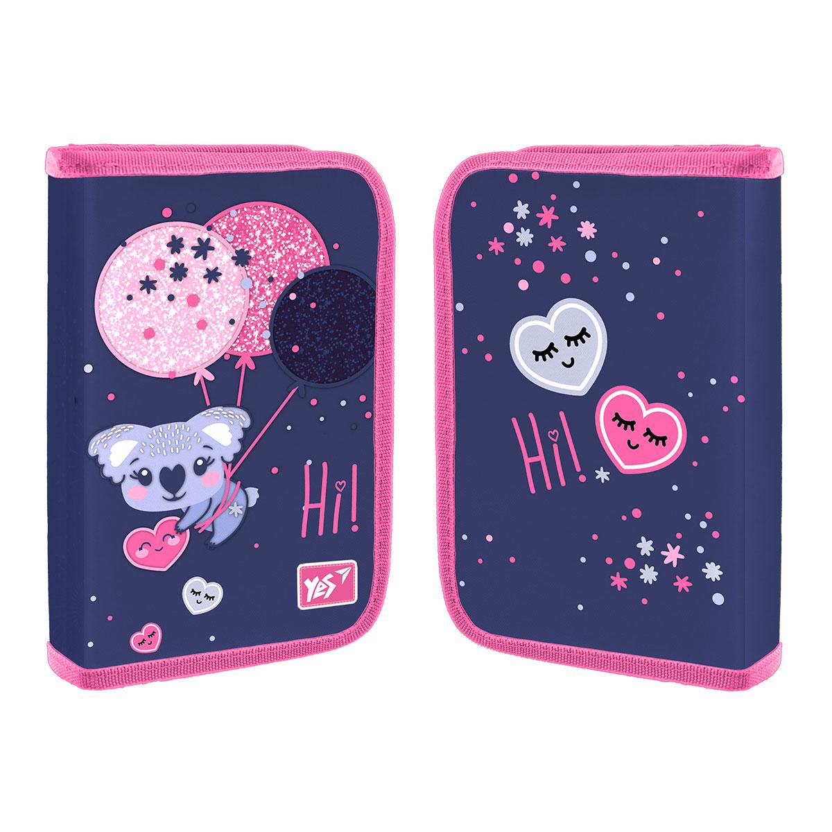Пенал-книжка твердий YES одинарний з двома клапанами HP-04 Hi koala! (533121)