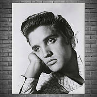 Плакат "Элвис Пресли, крупный план, грустный взгляд, Elvis Presley", 60×43см