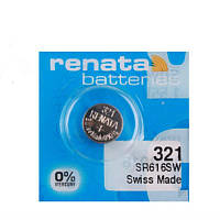 Батарейка Renata 321 Silver Oxide (SR616SW), 1.55V, оксид серебра