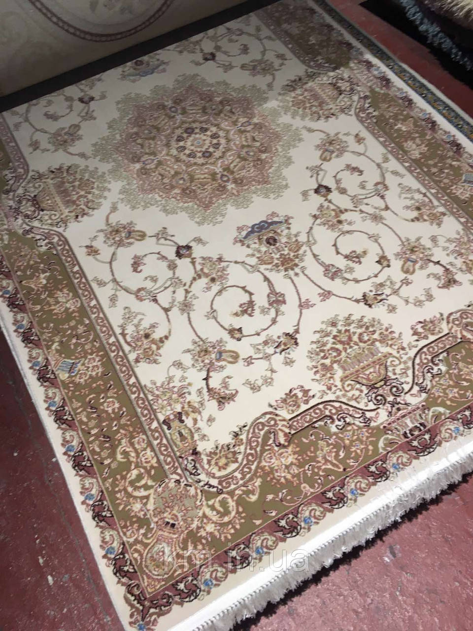 КЛАСИЧНИЙ КИЛИМ MASHAD 509 ЗЕЛЕНИЙ ОВАЛ