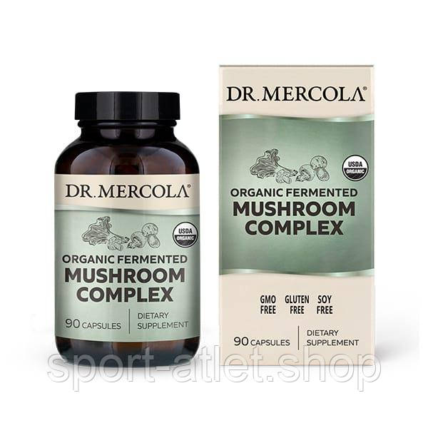 Натуральна добавка Dr. Mercola Fermented Mushroom Complex, 90 капсул, фото 1