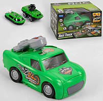 Машина-парковка "Автомайстерня" 2 металопластикові машинки, запускач, світло, мелодії H-9602