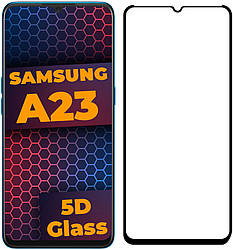 5D скло Samsung Galaxy A23 A235 (Захисне Full Glue) Black (Самсунг Галакси А23)